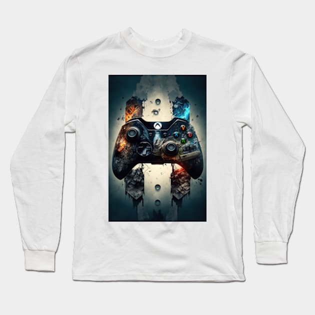 Rough gaming controller Long Sleeve T-Shirt by TheMadSwede